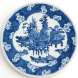 A Blue and White Dish