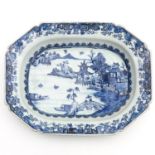 A Blue and White Serving Dish