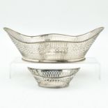 A Dutch Silver Bread Basket and Bon Bon Basket