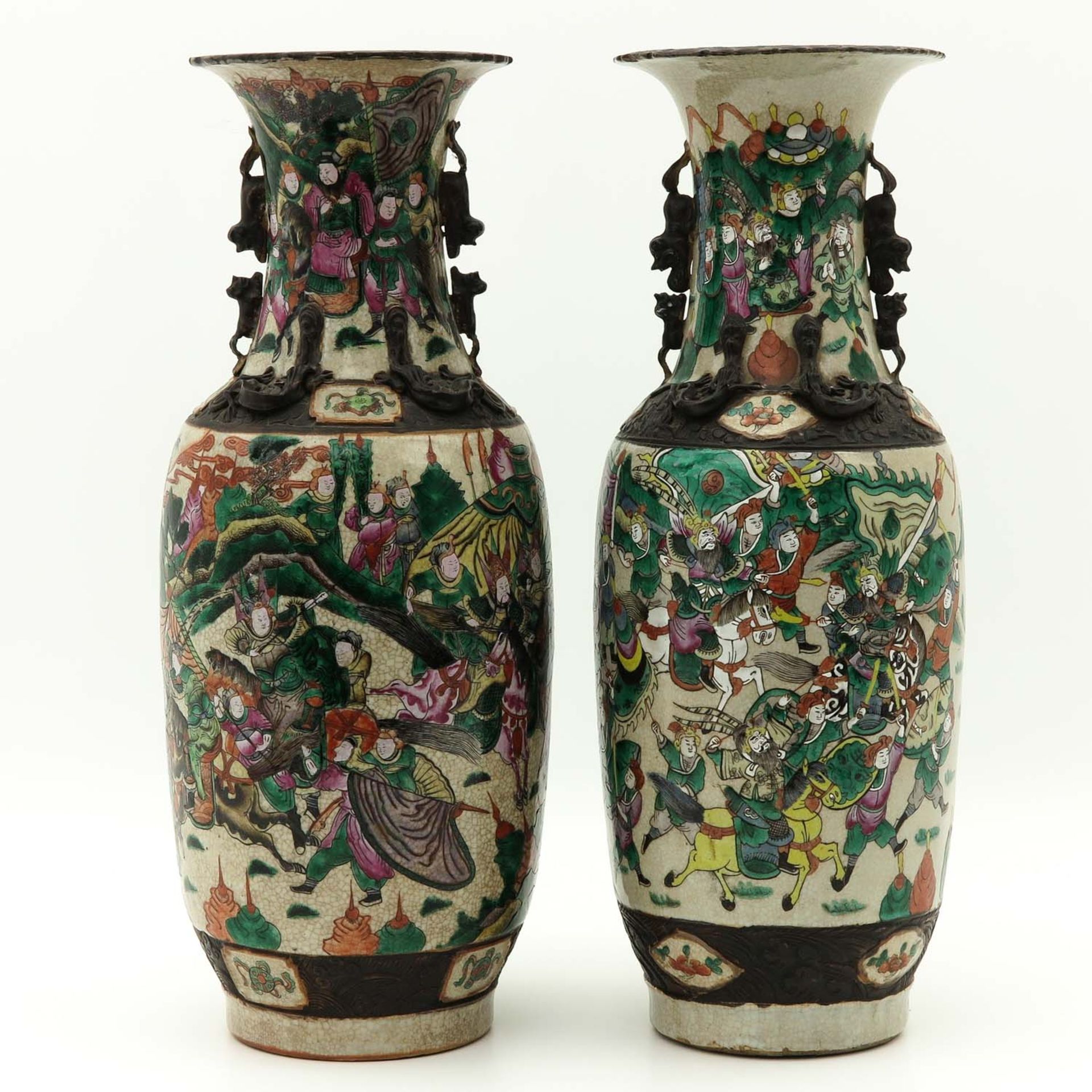 A Pair of Nanking Vases - Image 3 of 10