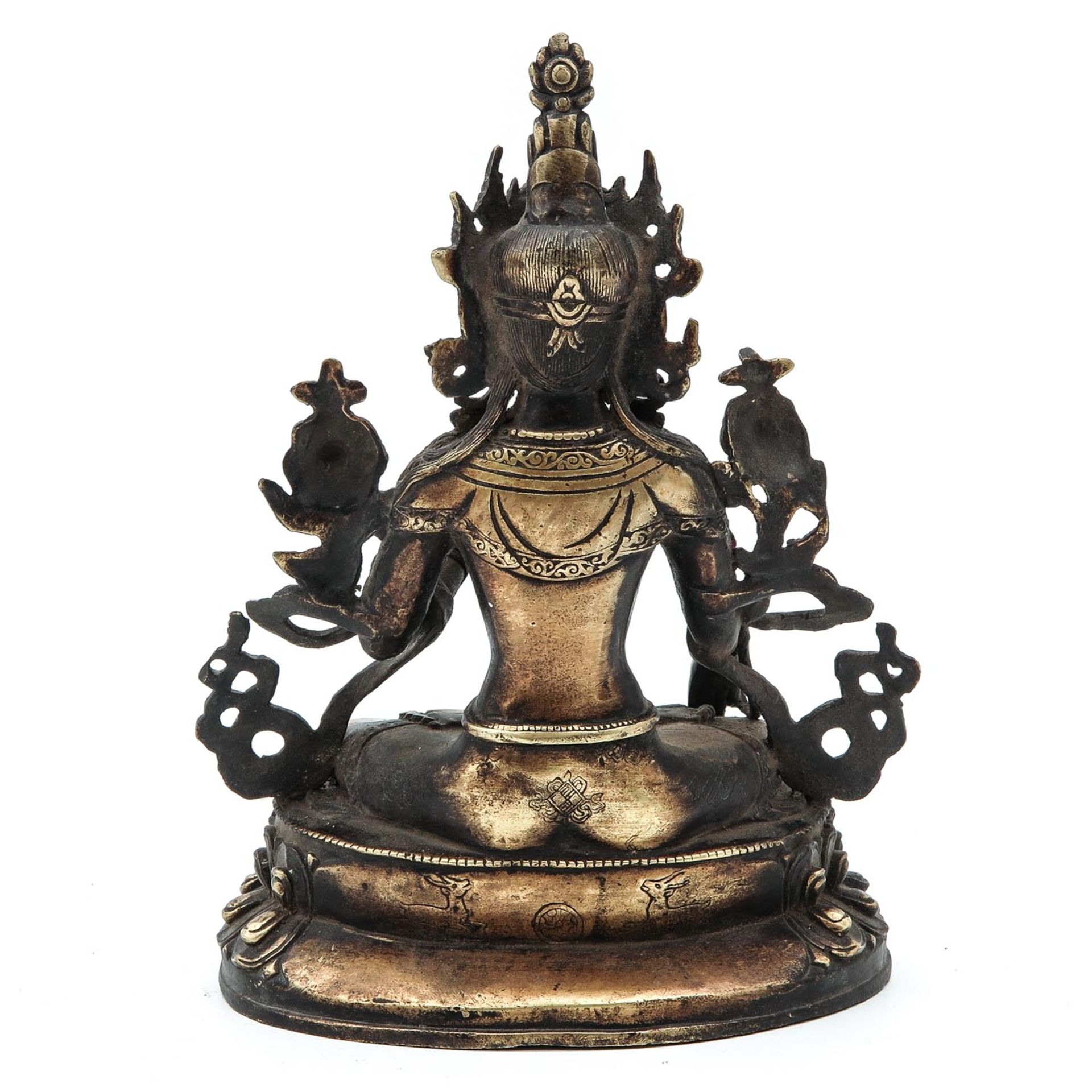 A Bronze Buddha Sculpture - Image 3 of 10