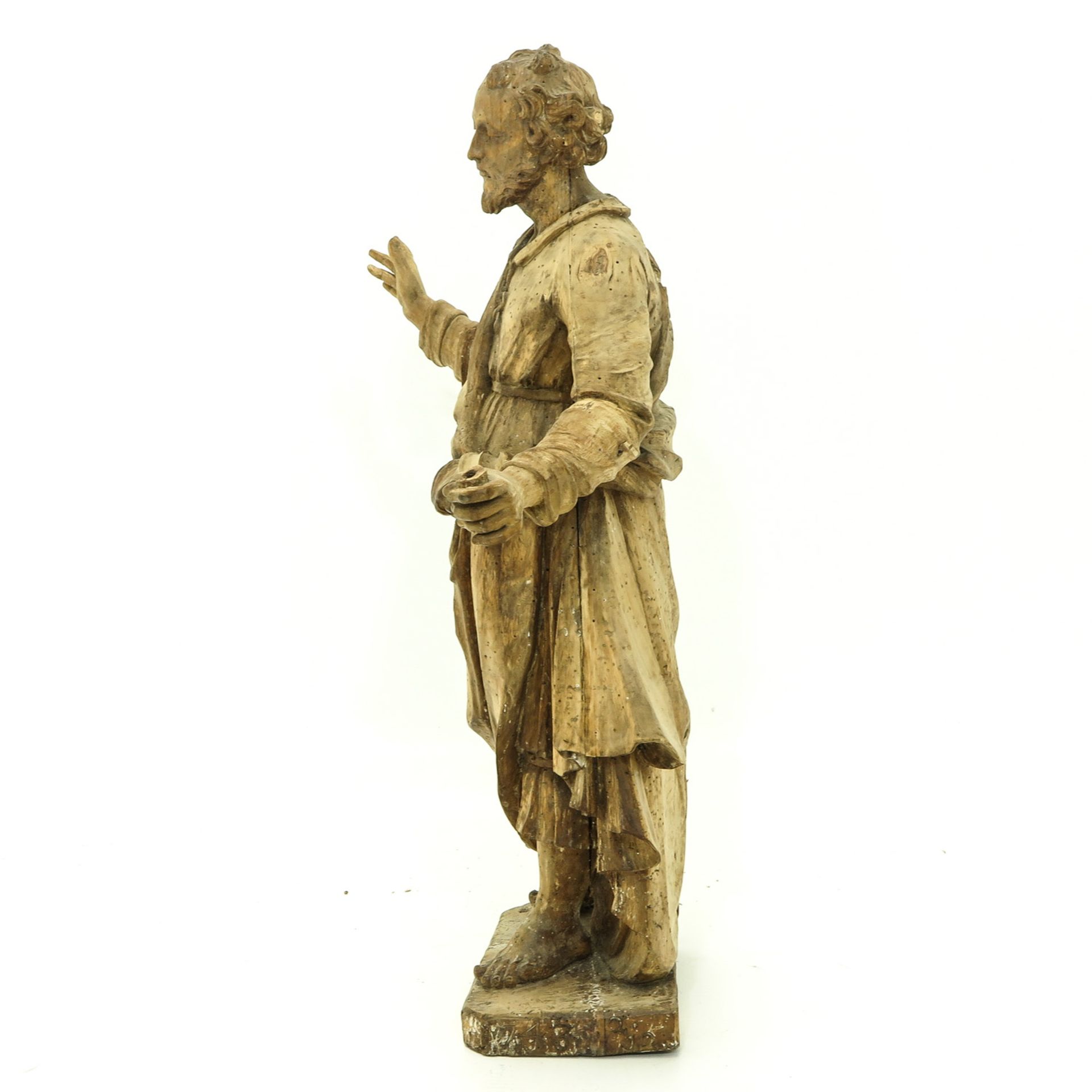 An 18th Century Carved Sculpture of Saint Joseph - Image 2 of 4