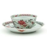 A Famille Rose Cup and Saucer