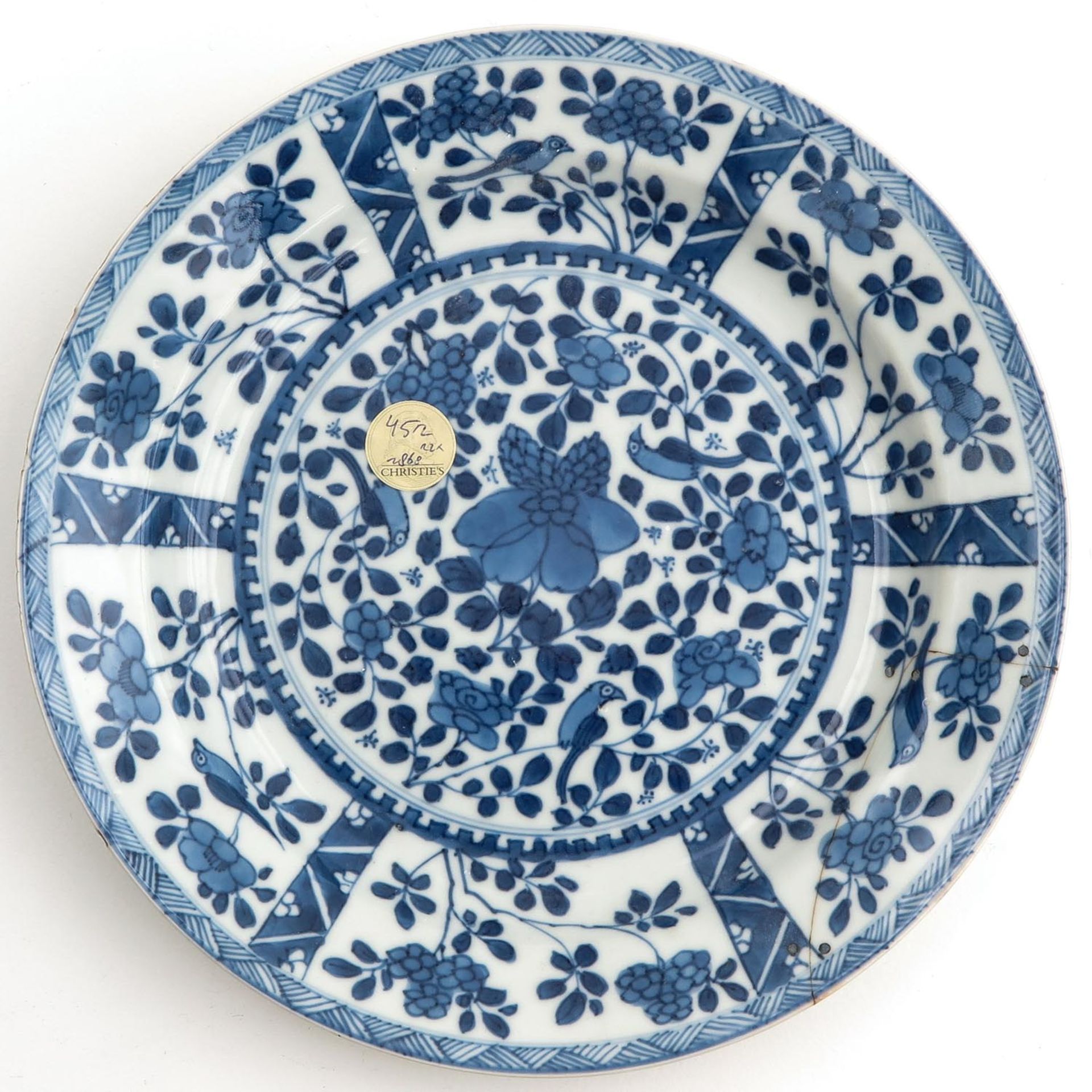 A Lot of 2 Blue and White Plates - Image 3 of 10