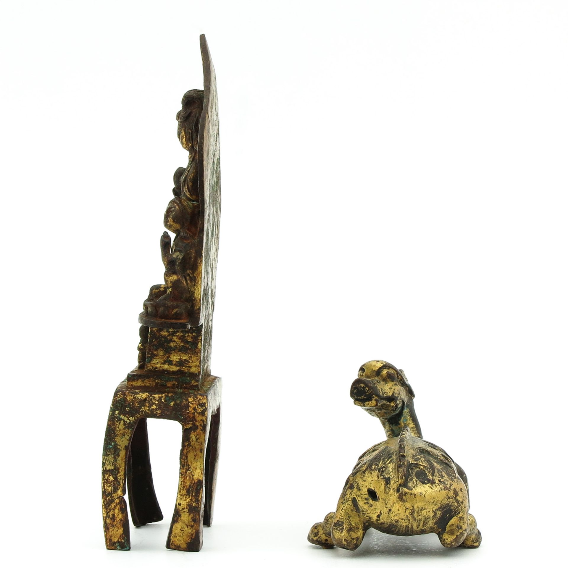 Two Bronze Chinese Figures - Image 2 of 10