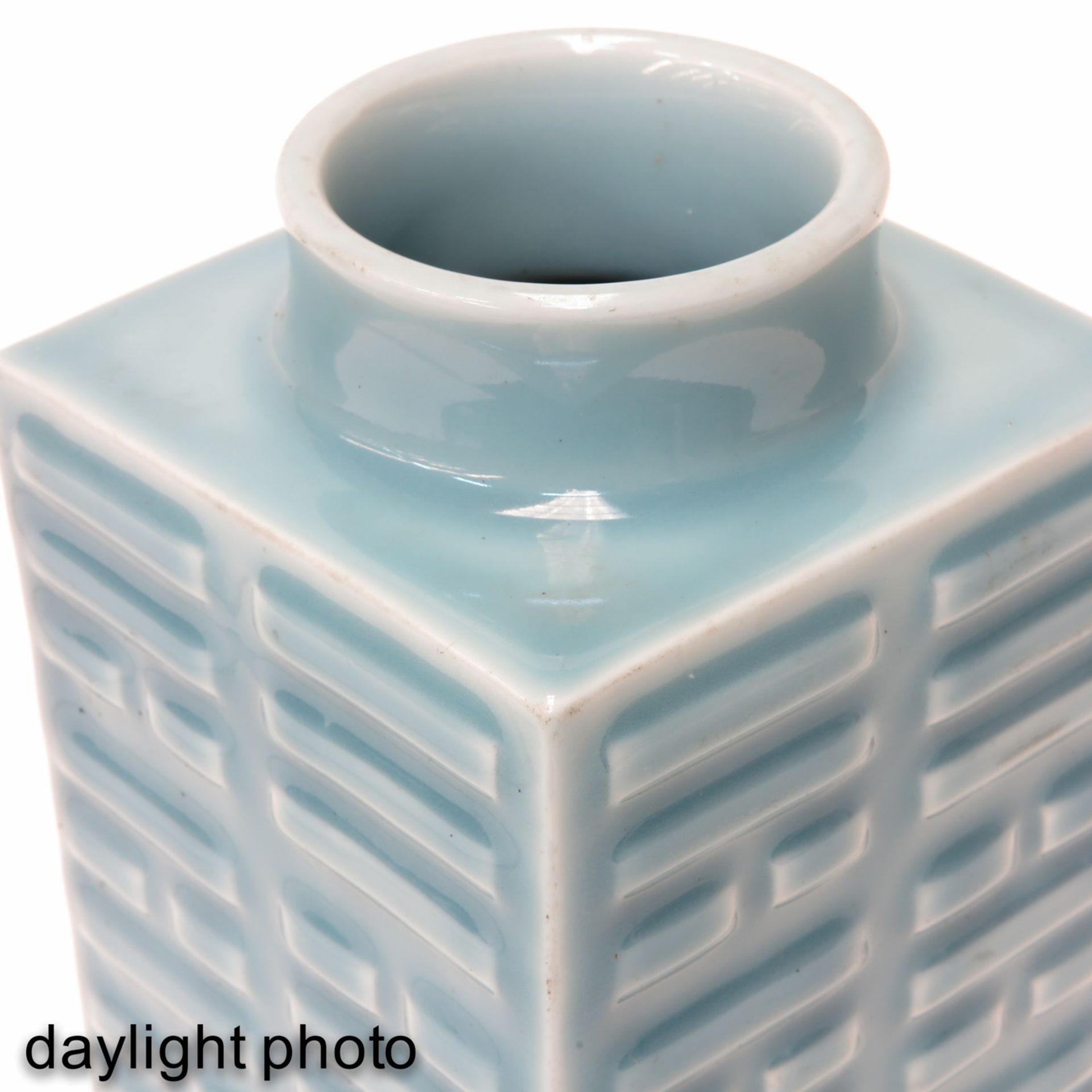 A Light Blue Glazed Cong Vase - Image 10 of 10