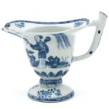 A Blue and White Gravy Boat