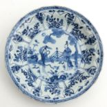 A Blue and White Plate