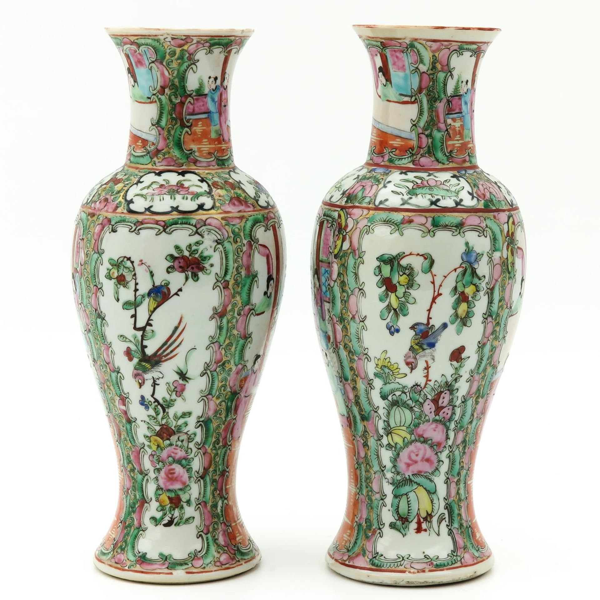 A Pair of Cantonese Vases - Image 2 of 10