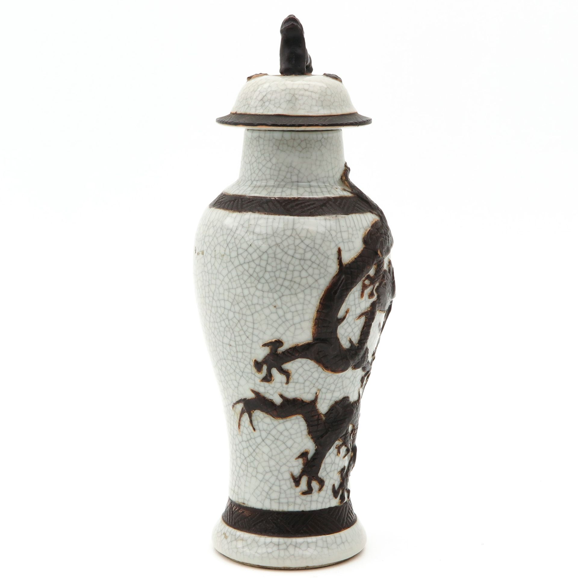 A Small Nanking Vase with Cover - Image 4 of 10