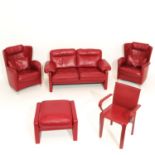 A Collection of Red Leather Furniture