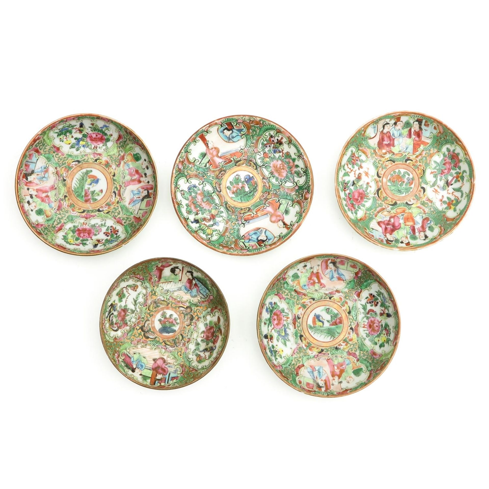 A Collection of 10 Small Cantonese Plates - Image 5 of 10
