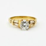 A Ladies 14KG Diamond Solitaire Ring