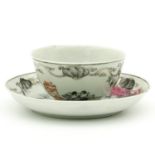 A Famille Rose Cup and Saucer