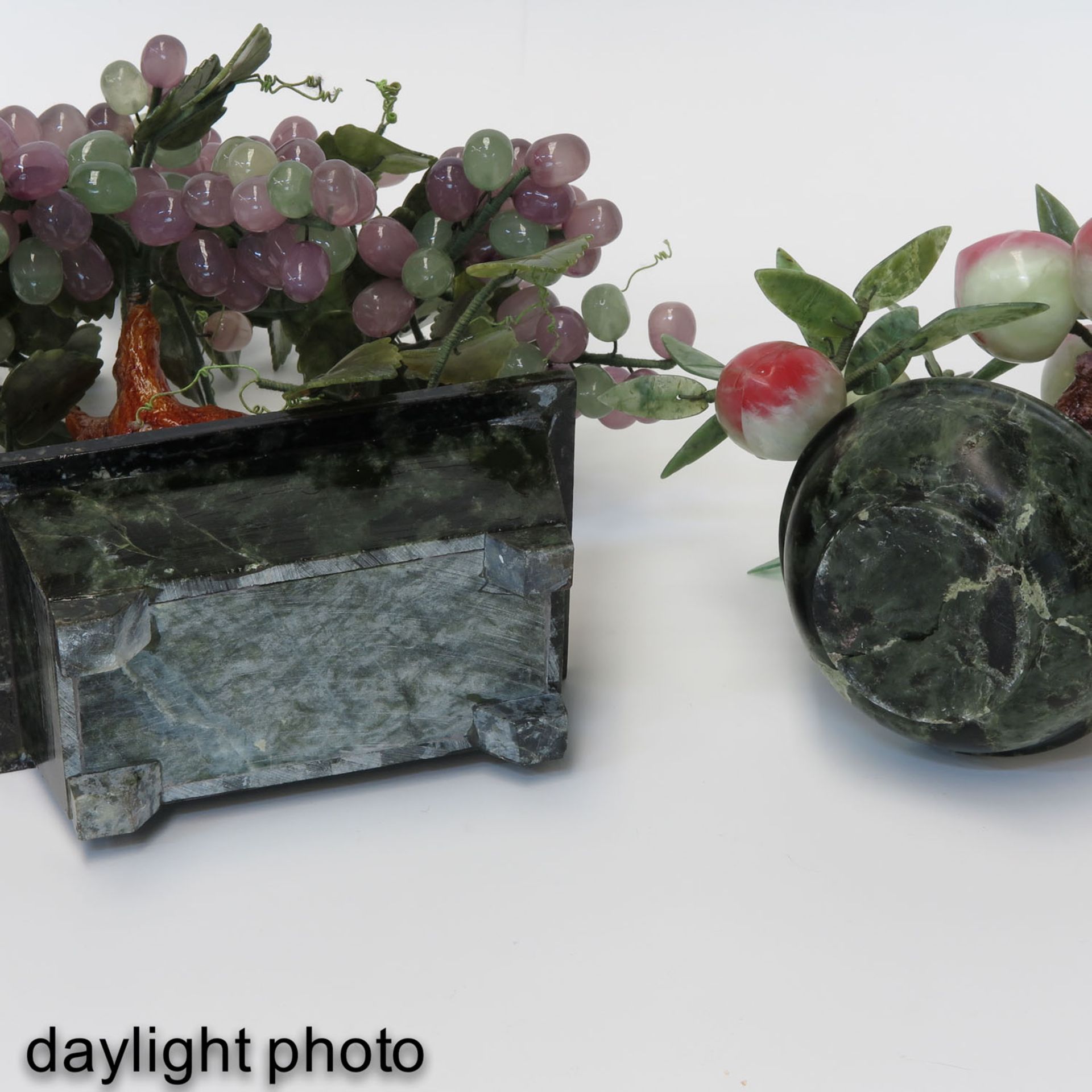Two Jade Floral Sculptures - Image 8 of 10