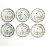 A Series of 6 Famille Rose Plates