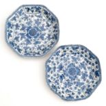 Two Blue and White Plates