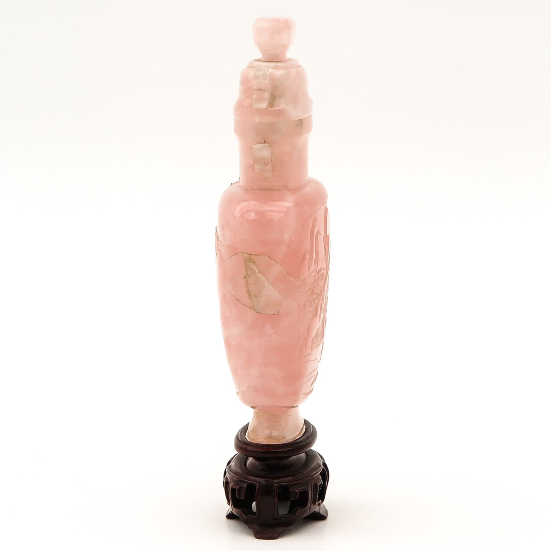 A Carved Quartz Vase with Cover - Image 4 of 10