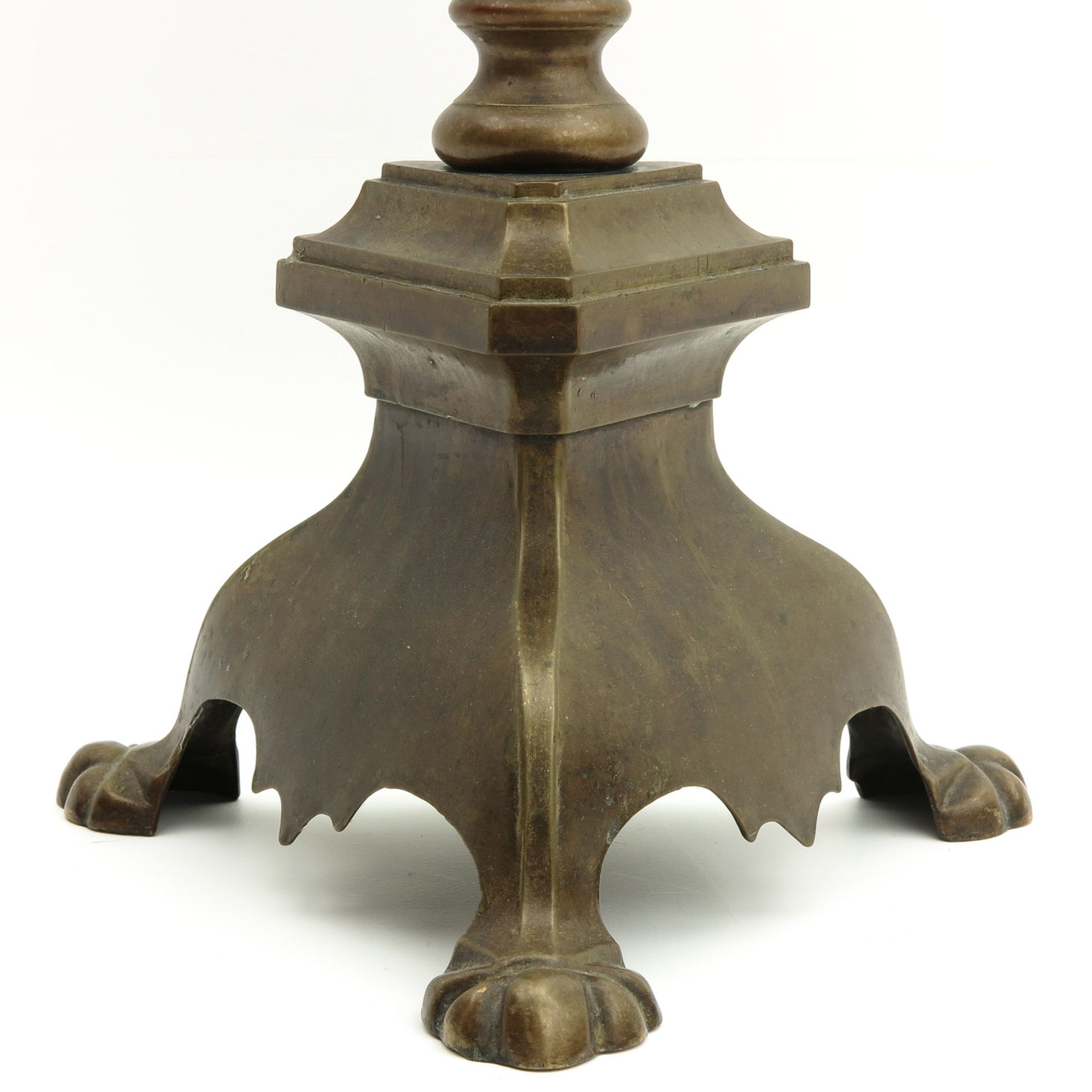 A Bronze Church Candlestick - Image 7 of 8