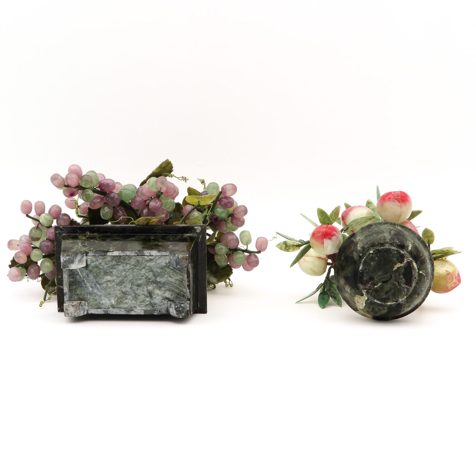 Two Jade Floral Sculptures - Image 5 of 10