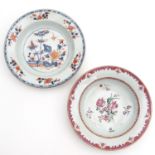 An Imari and Famille Rose Plate