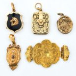 A Collection of Photo Pendants and 1 Bible Clasp