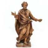 An 18th Century Carved Sculpture of Saint Joseph