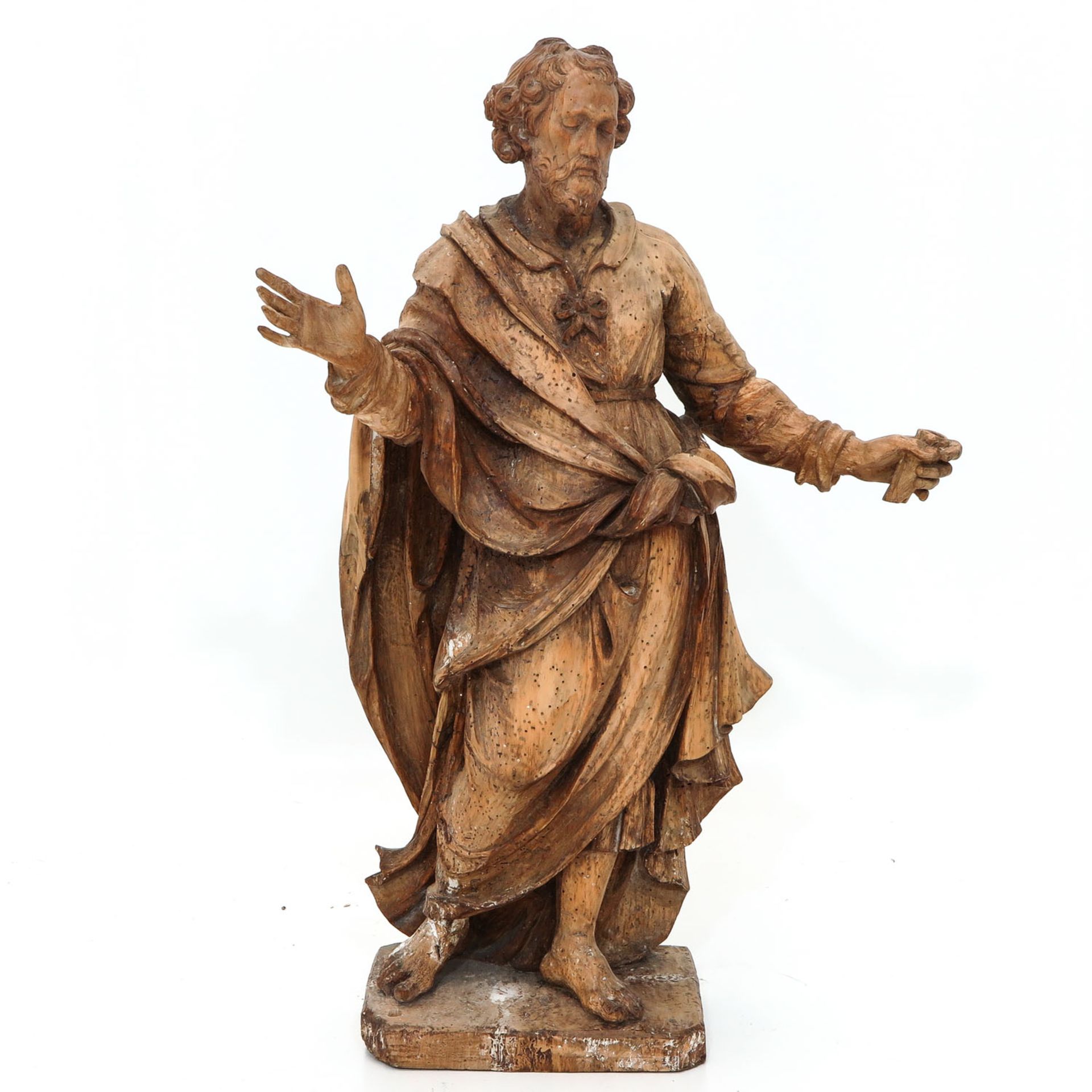 An 18th Century Carved Sculpture of Saint Joseph