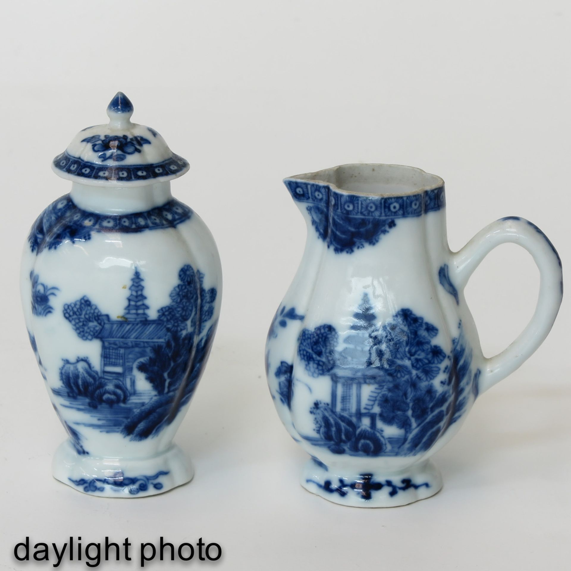 A Vase with Cover and Creamer - Image 7 of 9