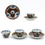 A Set of 3 Cups and Saucers