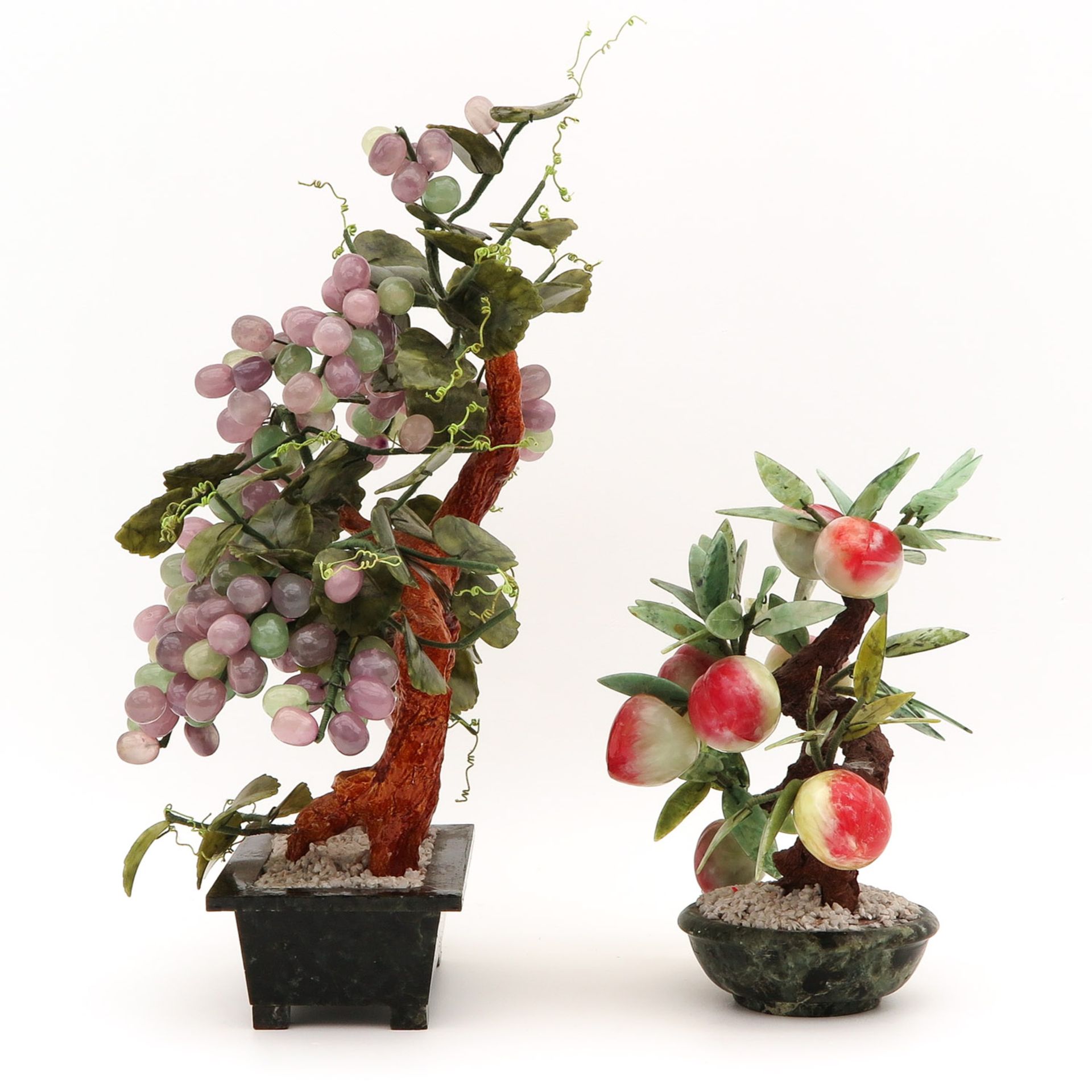 Two Jade Floral Sculptures - Image 2 of 10