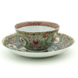 A Famille Rose Cup and Saucer