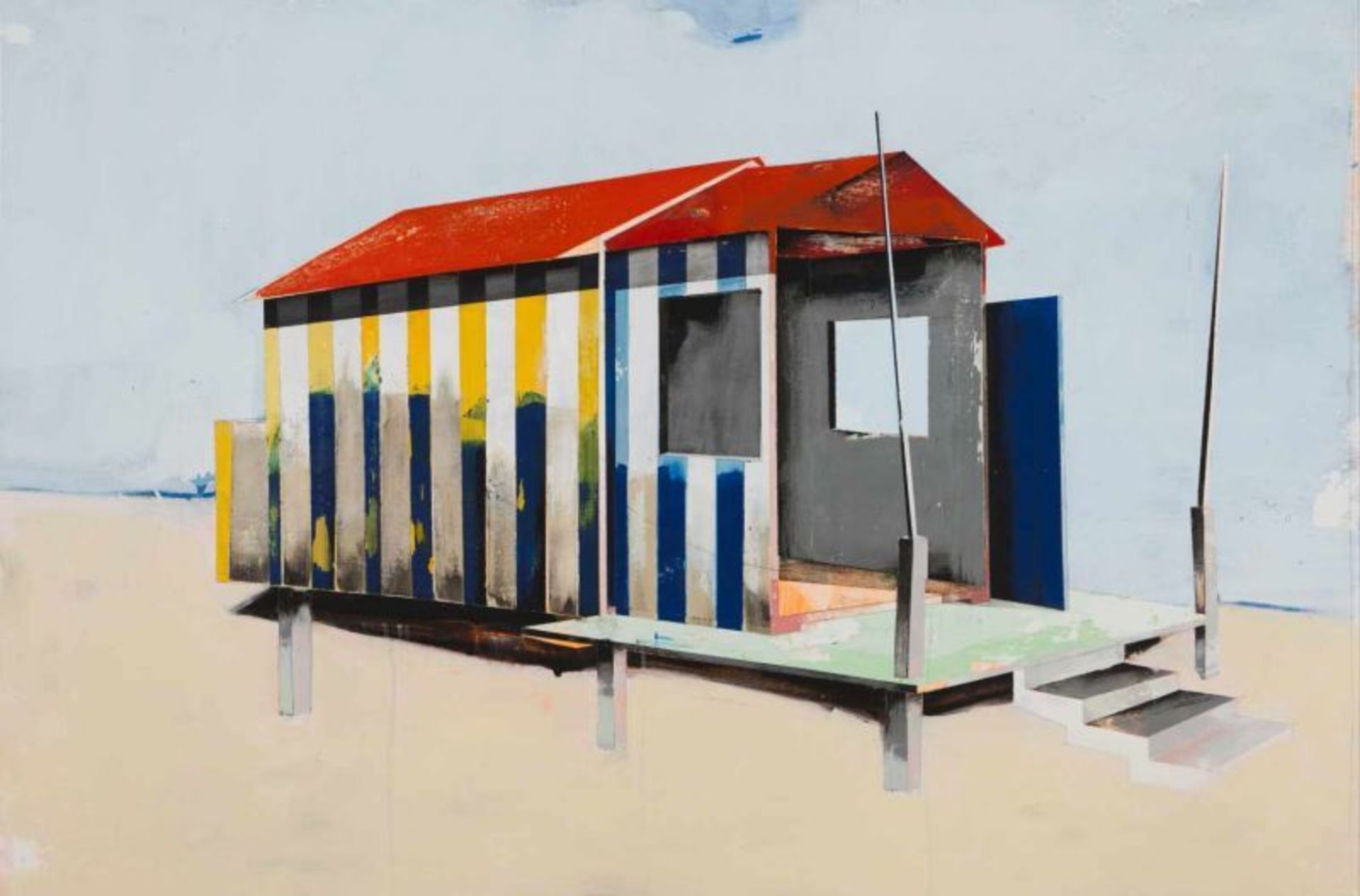 Manuel Caeiro (b. 1975)"A casa aberta"Acrylic on canvasSigned and dated 2016 on the reverse80x120