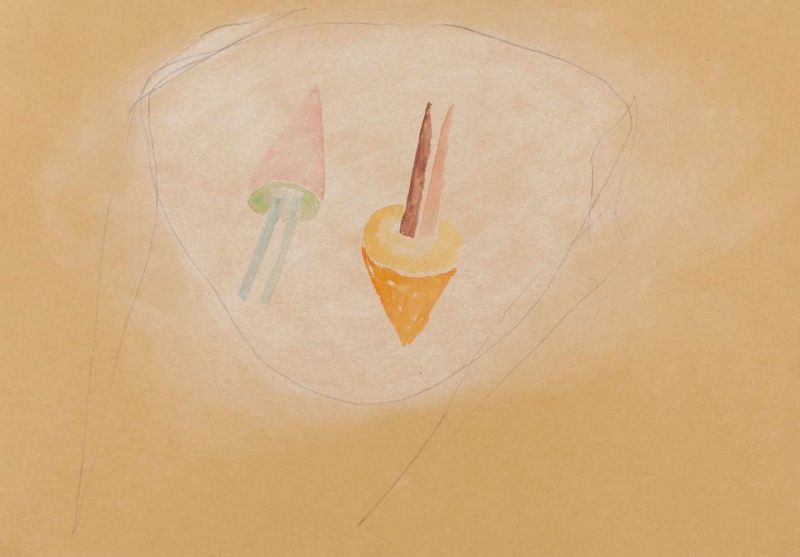 Mimmo Paladino (b. 1948)UntitledWatercolour and pencil on paperSigned and dated 1971 on the