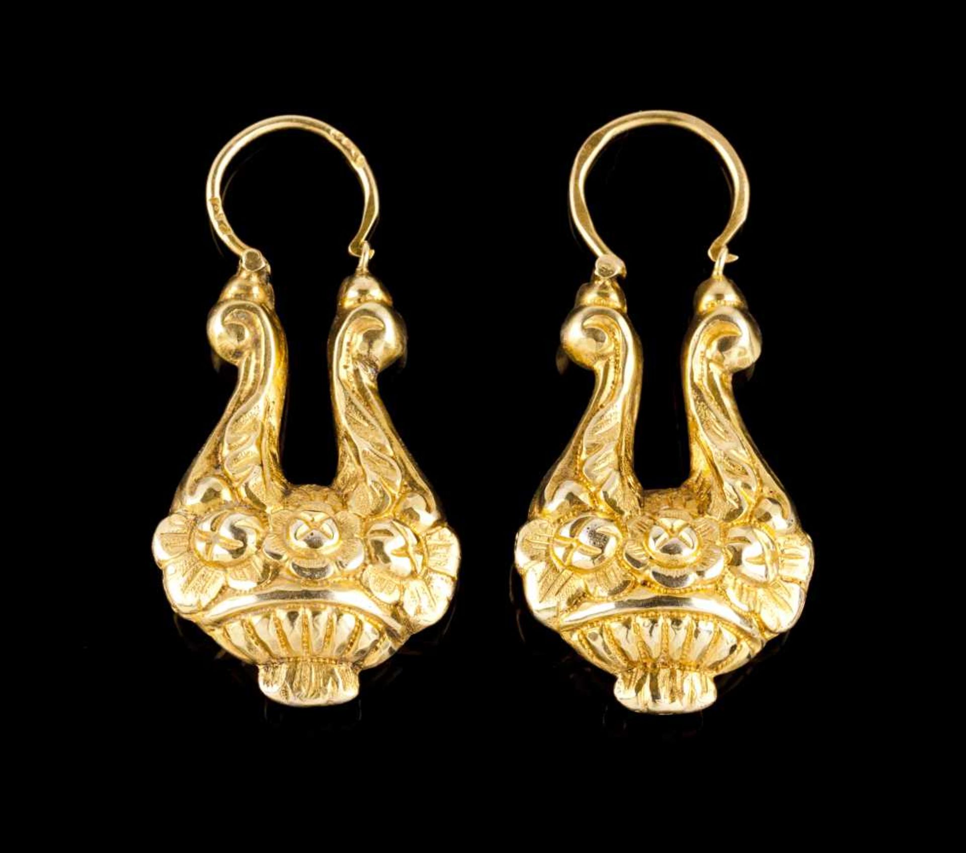 A pair of earrings