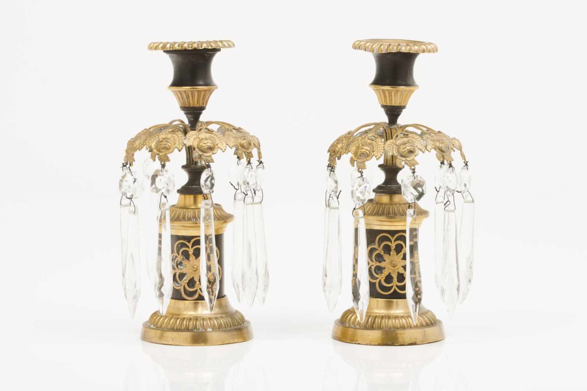 A pair of Regence candle stands