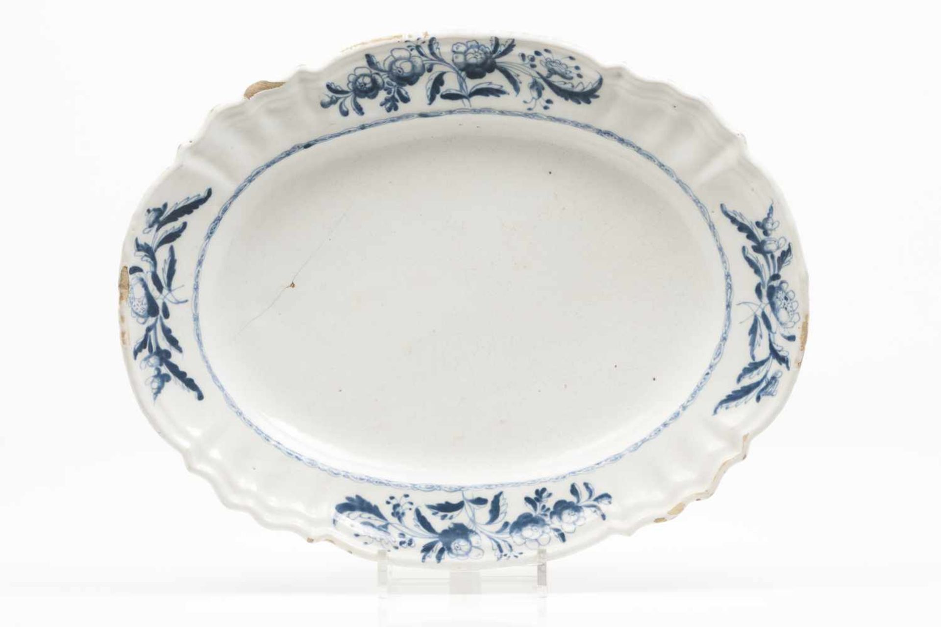 A scalloped tray