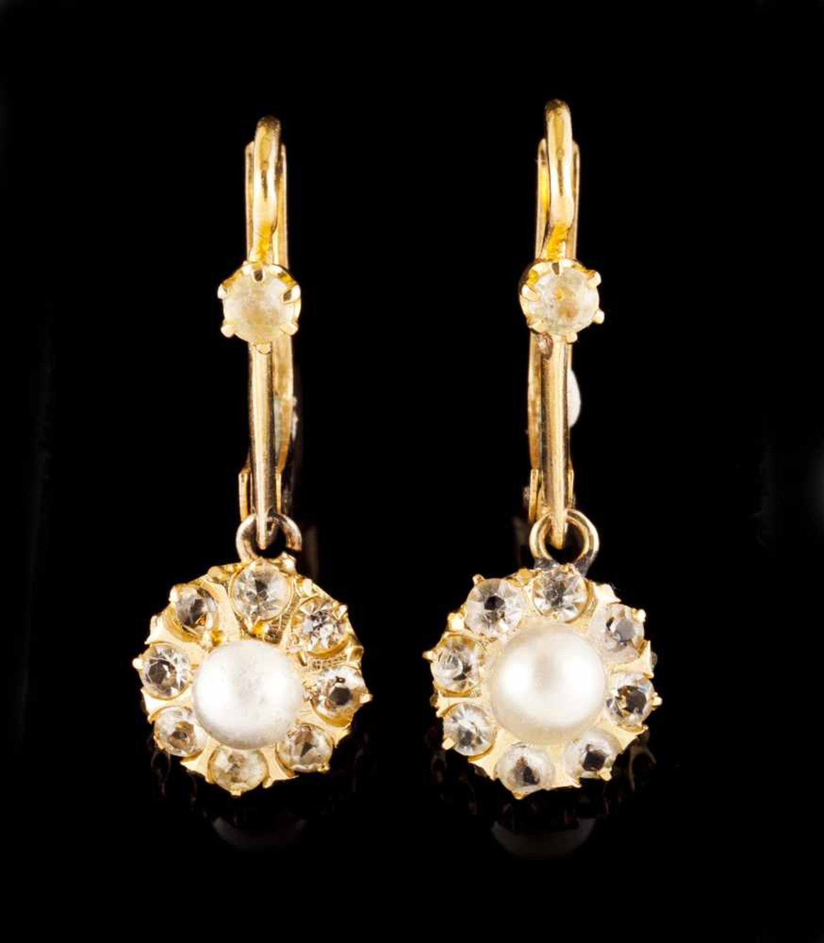 A pair of pendant earrings