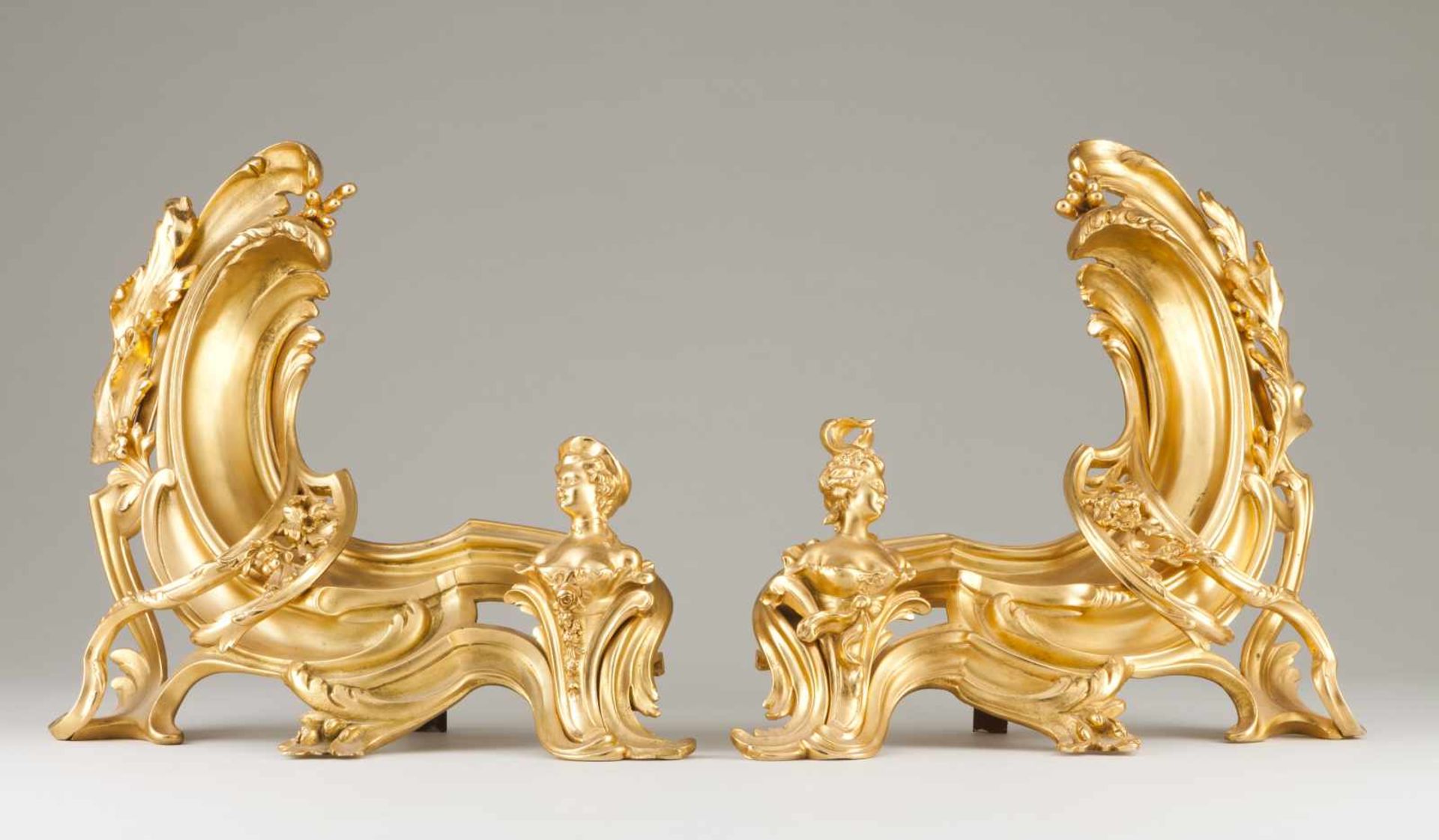 A Pair of Louis XV style chenets