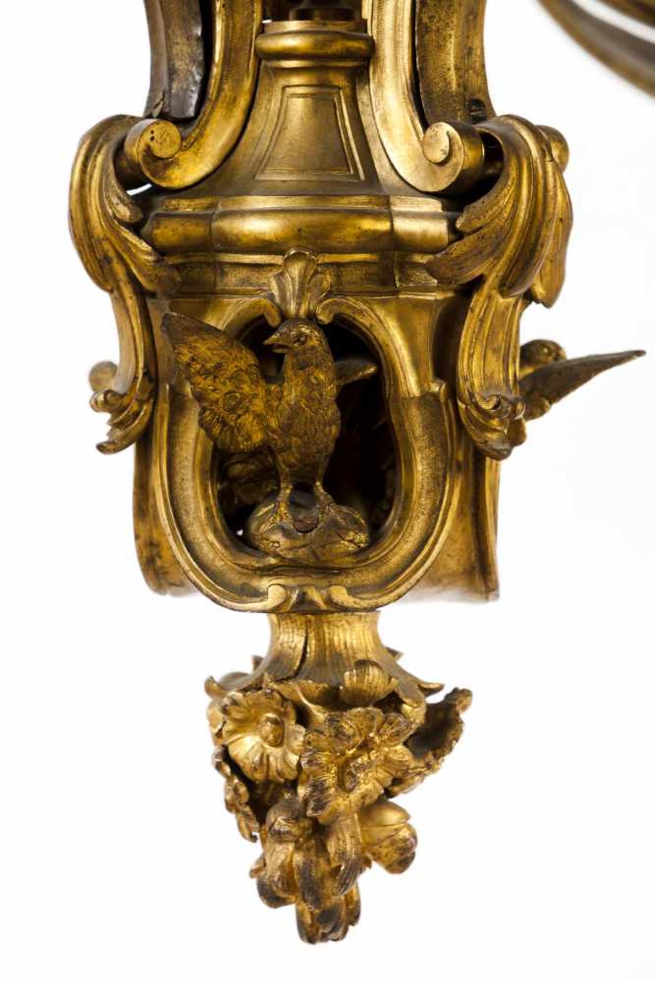 A large Louis XV style chandelier of Jacques Caffieri styleRaised, chiselled and gilt bronze<br - Bild 3 aus 4