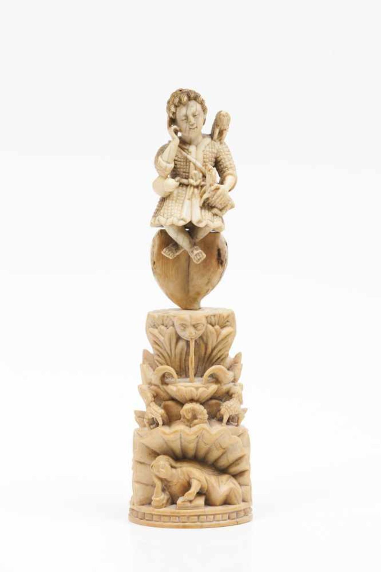 The Child Jesus Good ShepherdIndo-Portuguese ivory sculptureDepicting a sleeping Child Jesu