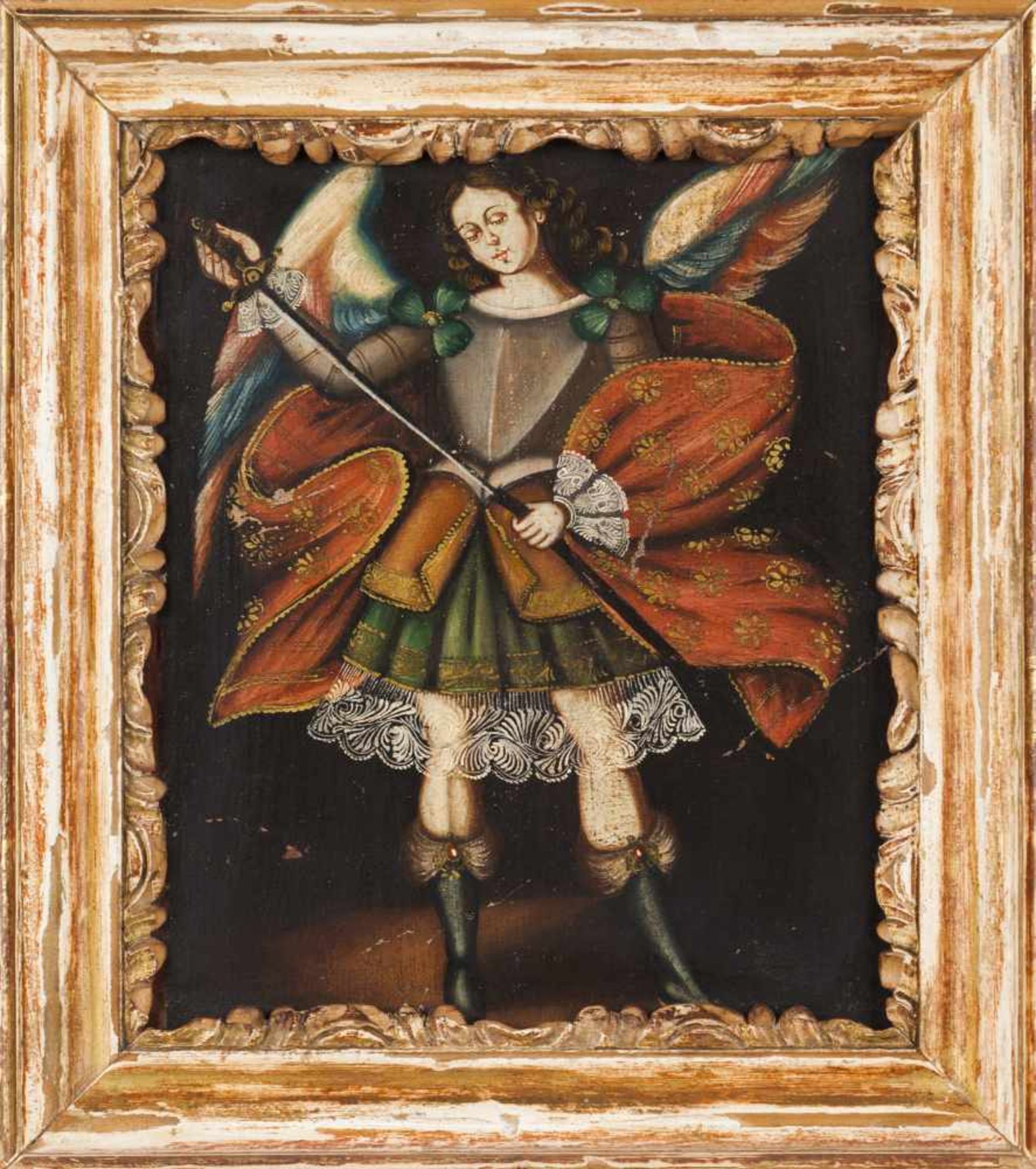 Cuzco school, 19th centuryThe Archangel GabrielOil on canvas applied on wood19th centur