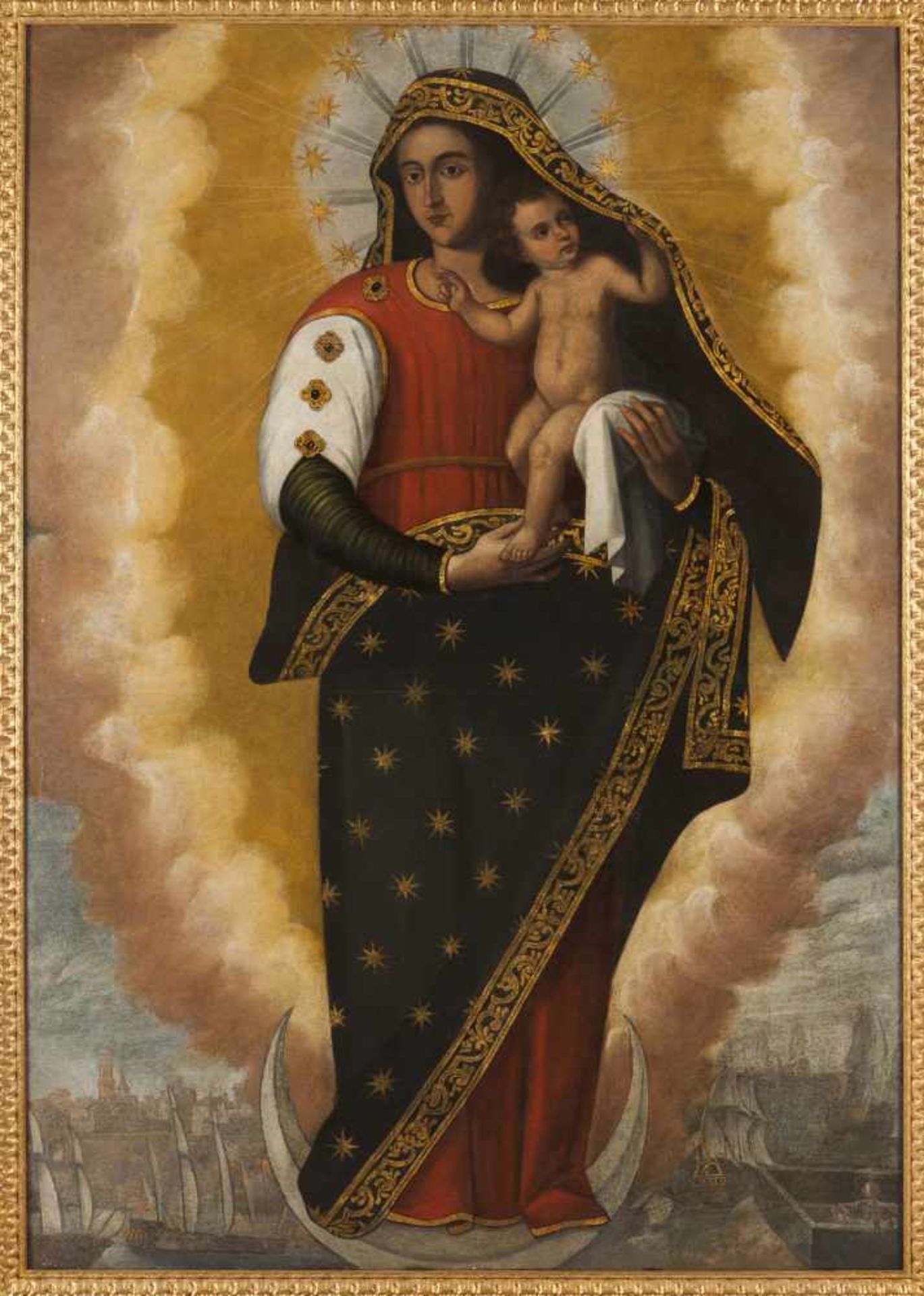 Latin-American school18th centuryThe Virgin and ChildOil on canvas203x144<b