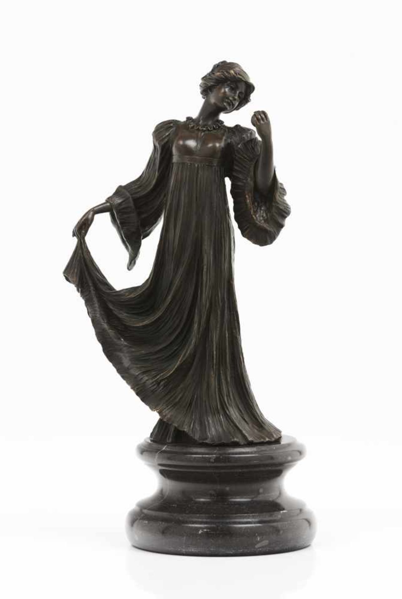 "Danseuse"Patinated bronze sculptureSigned, possibly Agathon Léonard (1841-1923)France,