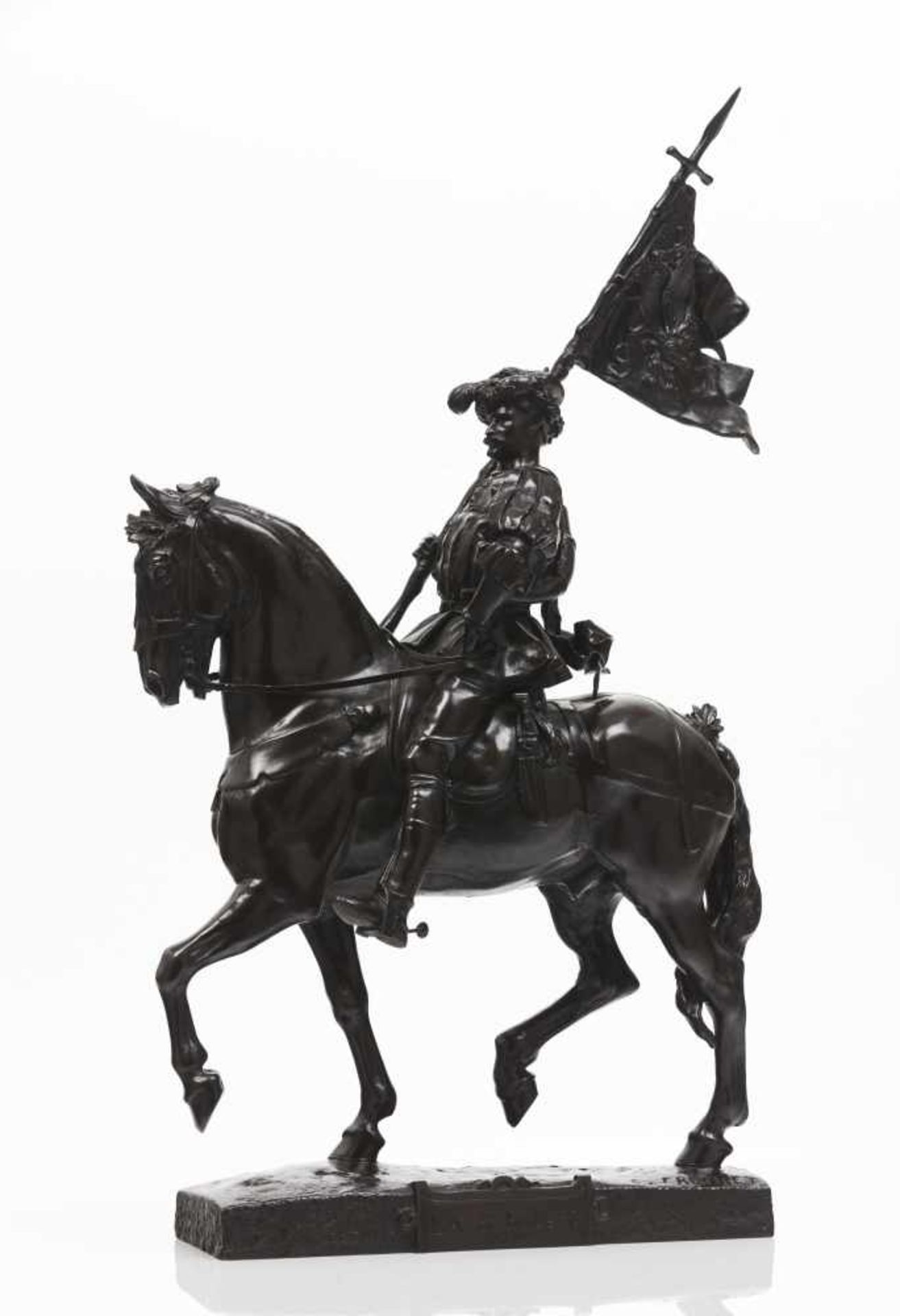 Emmanuel Frémiet (1824-1910)"Saint Hubert, 1520)Patinated bronze sculptureSignedMar