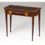 A pair of D. Maria style card tablesSolid rosewood of rosewood, thorn bush and other timbers foliage