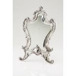 A table mirrorPortuguese silverRomantic period decoration of pierced and raised floral and foliage
