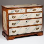 A D.Maria chest of drawersPainted and marbled woodTwo short and two long drawersYellow metal