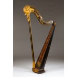 Jean-Henri Naderman (1734-1799)A symphonic harpWalnut and other black painted timbersVernis Martin
