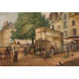 European school, 20th century"Marché à Blois"Oil on canvasSigned Rodolphe Smito, France,
